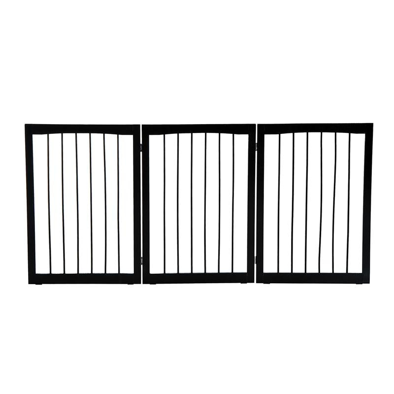 CANCELLINO PER CANI E ANIMALI DOMESTICI A 3 SEZIONI, DIVISORIO DI SICUREZZA PIEGHEVOLE 160X1.2X76CM