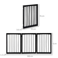CANCELLINO PER CANI E ANIMALI DOMESTICI A 3 SEZIONI, DIVISORIO DI SICUREZZA PIEGHEVOLE 160X1.2X76CM