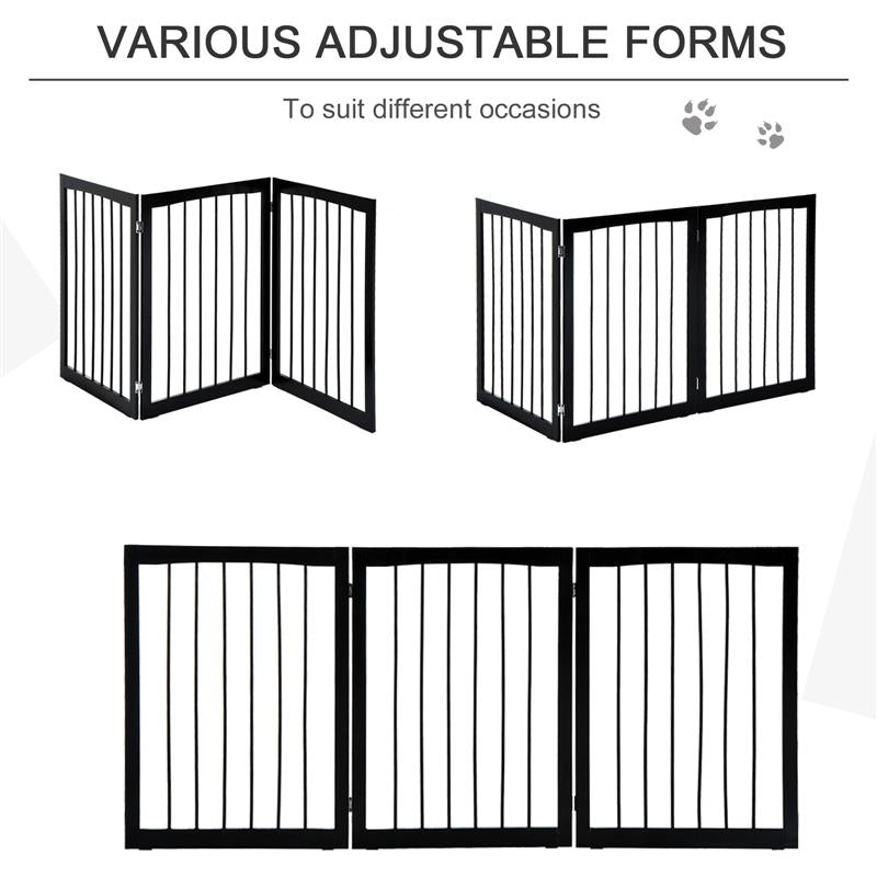 CANCELLINO PER CANI E ANIMALI DOMESTICI A 3 SEZIONI, DIVISORIO DI SICUREZZA PIEGHEVOLE 160X1.2X76CM