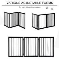 CANCELLINO PER CANI E ANIMALI DOMESTICI A 3 SEZIONI, DIVISORIO DI SICUREZZA PIEGHEVOLE 160X1.2X76CM
