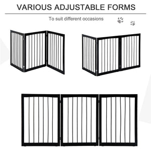 CANCELLINO PER CANI E ANIMALI DOMESTICI A 3 SEZIONI, DIVISORIO DI SICUREZZA PIEGHEVOLE 160X1.2X76CM