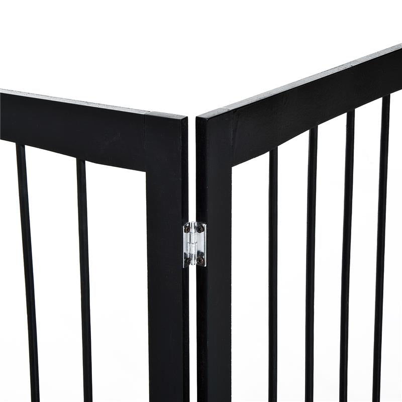 CANCELLINO PER CANI E ANIMALI DOMESTICI A 3 SEZIONI, DIVISORIO DI SICUREZZA PIEGHEVOLE 160X1.2X76CM