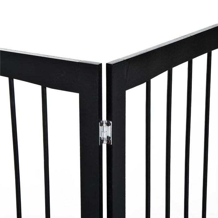 CANCELLINO PER CANI E ANIMALI DOMESTICI A 3 SEZIONI, DIVISORIO DI SICUREZZA PIEGHEVOLE 160X1.2X76CM