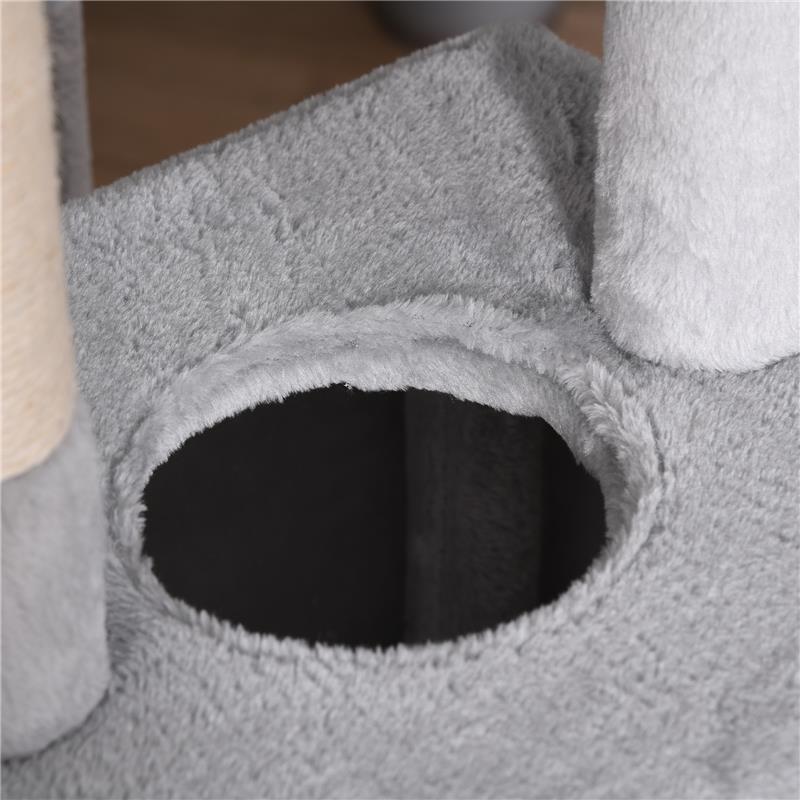 ALBERO TIRAGRAFFI PER GATTINI E GATTI ADULTI DI MAX 4.5KG GRIGIO