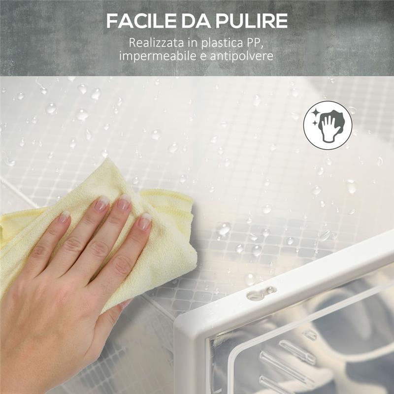 MOBILE SCARPIERA RETTANGOLARE IN PLASTICA PER SCARPE MAX 43 EU VESTITI E LIBRI