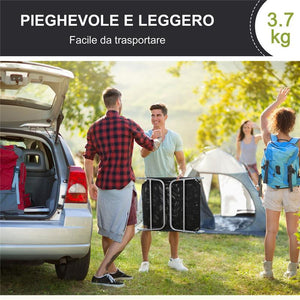 SDRAIO PIEGHEVOLE RECLINABILE CON CUSCINO DA GIARDINO SPIAGGIA NERO