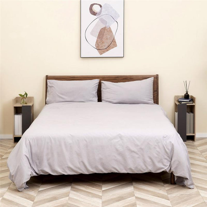 SET 2 COMODINI MODERNI CON RIPIANO APERTO 27X25X60CM OLORE GRIGIO