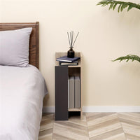 SET 2 COMODINI MODERNI CON RIPIANO APERTO 27X25X60CM OLORE GRIGIO