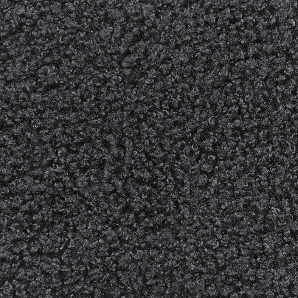 Set di 2 sedie per sala da pranzo Boucle nero Gambe in acciaio nero Sedute per sala da pranzo di design moderno
