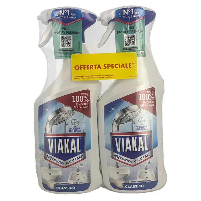 VIAKAL N 1° CONTRO IL CALCARE AIUTA A COMBATTERE I CATTIVI ODORI TECNOLOGIA ANTI-GOCCIA 2X 720 ML