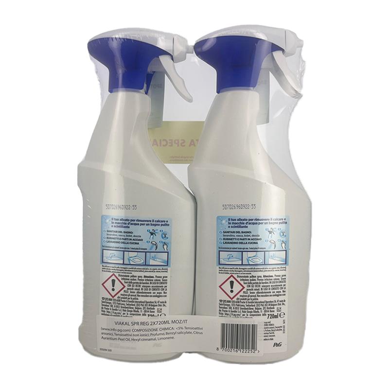 VIAKAL N 1° CONTRO IL CALCARE AIUTA A COMBATTERE I CATTIVI ODORI TECNOLOGIA ANTI-GOCCIA 2X 720 ML