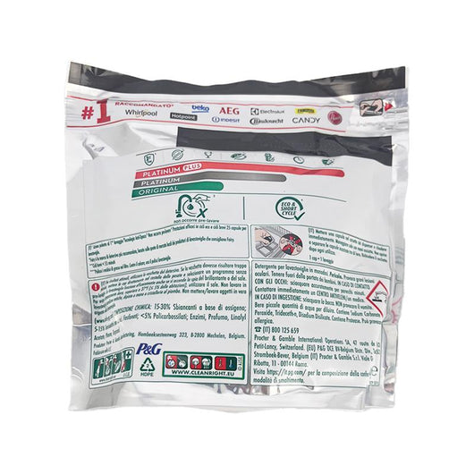 FAIRY PLATINUM PLUS EFFICACE ANCHE NEI CICLI BREVI E TECNOLOGIA ANTI OPACO 25 CAPSULE PER LAVASTOVIGLIE FRAGRANZA AL LIMONE