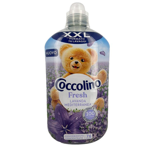 COCCOLINO AMMORBIDENTE CONCENTRATO LAVANDA MEDITERRANEA FINO A 100 GIORNI DI FRESCHEZZA 76 LAVAGGI 1,75 LT FORMATO XXL