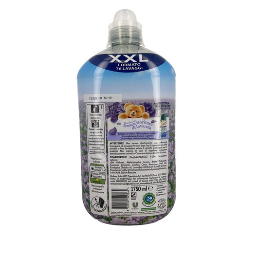 COCCOLINO AMMORBIDENTE CONCENTRATO LAVANDA MEDITERRANEA FINO A 100 GIORNI DI FRESCHEZZA 76 LAVAGGI 1,75 LT FORMATO XXL