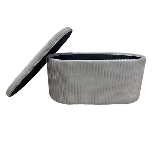 POUF CONTENITORE CASSAPANCA CON RILIEVO E PIANO DI APPOGGIO VELLUTATO 40X40X80H CM OKX