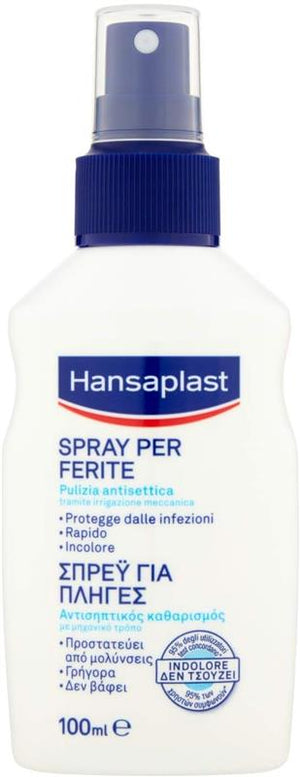 HANSAPLAST SPRAY PER FERITE 100 ML PULIZIA ANTISETTICA ANTI INFEZIONI INDOLORE