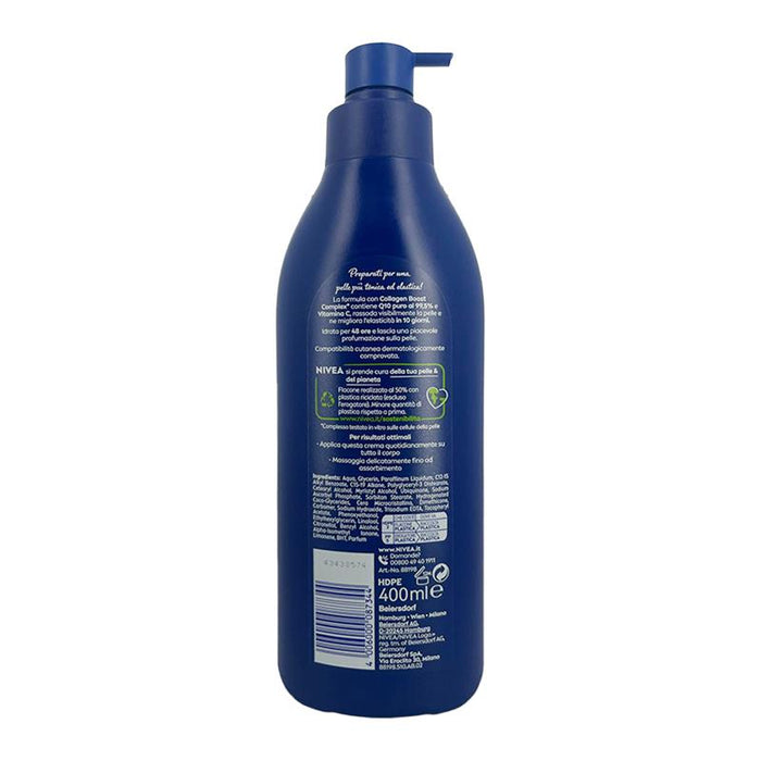 NIVEA CREMA CORPO NUTRIENTE RASSODANTE PELLE PIÙ TONICA ED ELASTICA 48H DI IDRATAZIONE CON Q10+VITAMINA C PER PELLE SECCA 400 ML