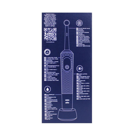 ORAL B SPAZZOLINO ELETTRICO PRO VITALITY NERO RIMUOVE FINO AL 100% IN PIÙ DI PLACCA PROTEGGE LE GENGIVE SUPER DELICATO