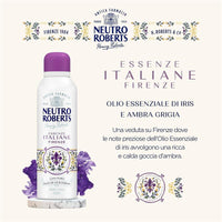 NEUTRO ROBERTS DEODORANTE SPRAY FIRENZE SENZA SALI DI ALLUMINIO IRIS E AMBRA GRIGIA UOMO 200 ML 48H