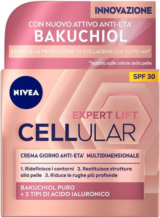 NIVEA CREMA VISO GIORNO EXPERT LIFT RIDEFINISCE I CONTORNI RIDUCE LE RUGHE PIÙ PROFONDE RESTITUISCE STRUTTURA ALLA PELLE 50 ML