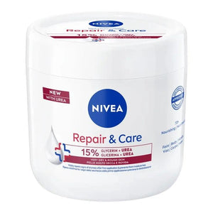 NIVEA CREMA VISO CORPO MANI REPAIR AND CARE PER PELLE MOLTO SECCA E RUVIDA CON UREA 15% DI GLICERINA 400ML