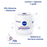 NIVEA REPAIR E CARE CREMA CORPO VISO E MANI PER PELLI SENSIBILI 400ML