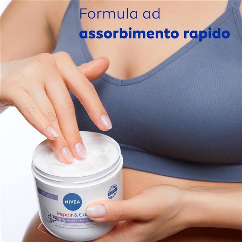NIVEA REPAIR E CARE CREMA CORPO VISO E MANI PER PELLI SENSIBILI 400ML