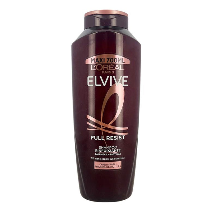L'OREAL PARIS ELVIVE FULL RESIST HAMPOO RINFORZANTE MENO CAPELLI SULLA SPAZZOLA CON AMINEXIL E BIOTINA PER CAPELLI FRAGILI TENDENTI ALLA ROTTURA 700 ML