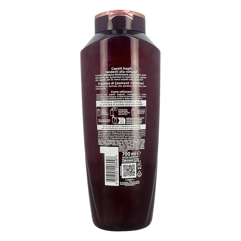 L'OREAL PARIS ELVIVE FULL RESIST HAMPOO RINFORZANTE MENO CAPELLI SULLA SPAZZOLA CON AMINEXIL E BIOTINA PER CAPELLI FRAGILI TENDENTI ALLA ROTTURA 700 ML