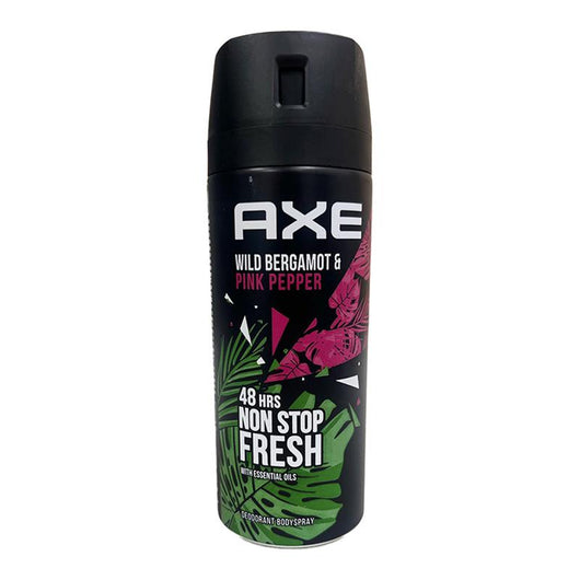 AXE DEODORANTE 48H DI FRESCHEZZA NO STOP CON OLI ESSENZIALI SPRAY PER IL CORPO CON BERGAMOTTO E PEPE ROSA 150 ML