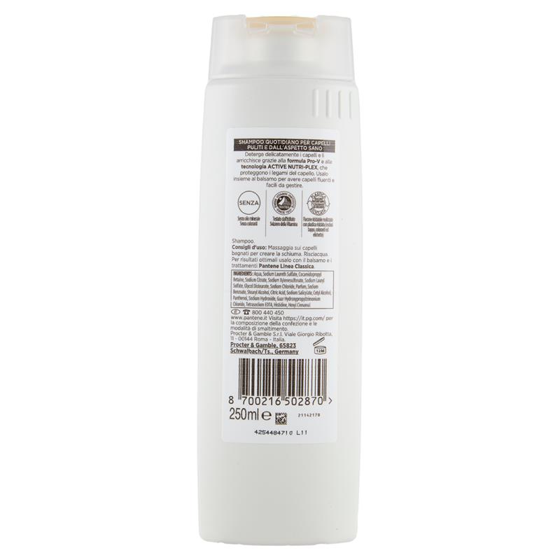 PANTENE PRO-V ACTIVE NUTRI-PLEX SHAMPOO LINEAW CLASSICA NUTRE CAPELLI NORMALI E MISTI 250 ML