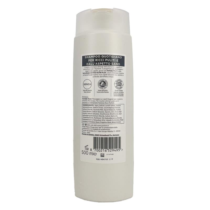 PANTENE PRO-V ACTIVE NUTRI-PLEX SHAMPOO RICCI PERFETTI MODELLA RICCI CRESPI E RIBELLI FORMATO GRANDE 500 ML