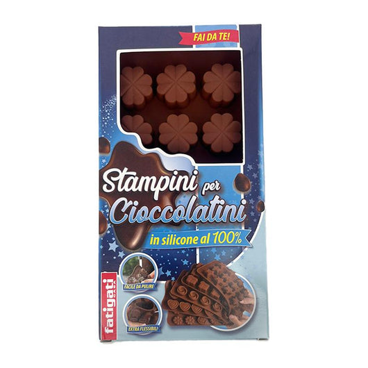 STAMPINI CIOCCOLATINI 100% SILICONE FACILE DA PULIRE EXTRA FLESSIBILI PER LA CUCINA A FORMA DI QUADRIFOGLIO