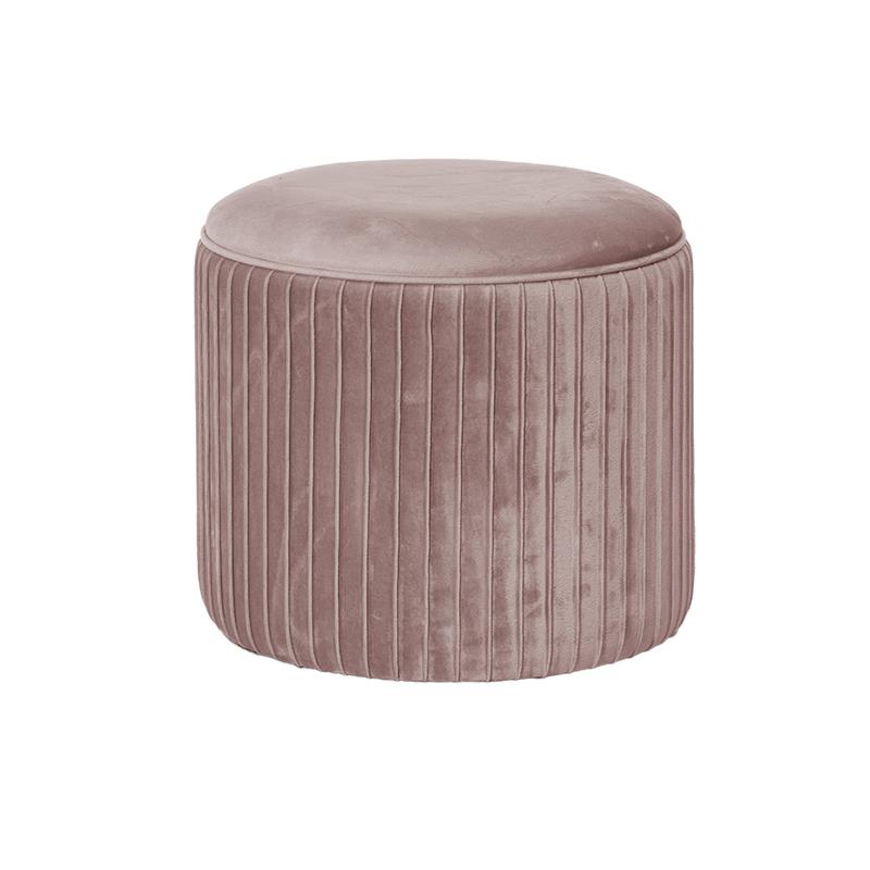 POUF CONTENITORE CON RILIEVO MATERIALE IN VELLUTO PIANO DI APPOGGIO 36HX38 CM OKX