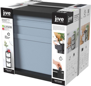 ROTHO CASSETTIERA TORRE CON ROTELLE DA ASSEMBLARE CAPACITÀ DI CARICO FINO 30 KG 3 CASSETTI IN PLASTICA COLORE BLU 80HX37X30 CM