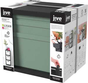 ROTHO CASSETTIERA TORRE CON ROTELLE DA ASSEMBLARE CAPACITÀ DI CARICO FINO 30 KG 3 CASSETTI IN PLASTICA COLORE VERDE 80HX37X30 CM