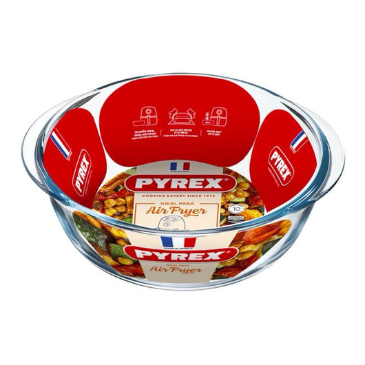 MAURY'S PYREX TEGLIA PER FRIGGITRICE AD ARIA 26X9 CM - 208 FR FORMA TONDA TRASPARENTE