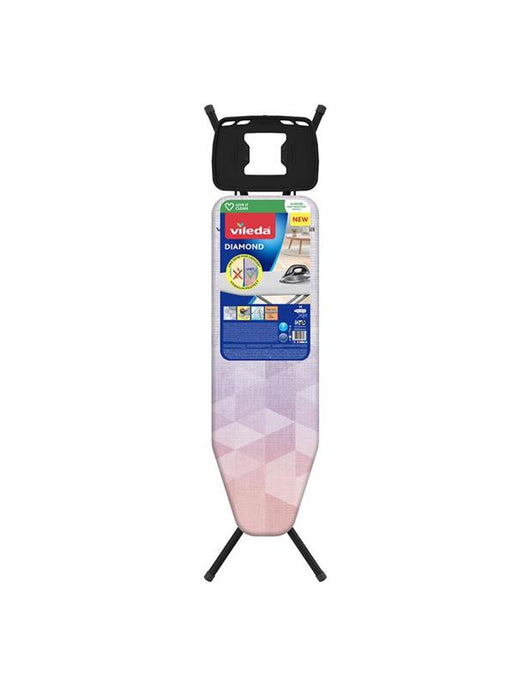 VILEDA ASSE DA STIRO DIAMOND TAGLIA M REGOLABILE POGGIAFERRO FORMATO XL STABILE E SICURA SISTEMA SICUREZZA PER BAMBINI 120X38 CM OKX