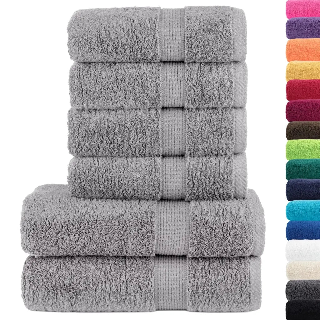 Set ASciugamani SOLUND 6 pz | Teli per bagno Grigio 600 gsm