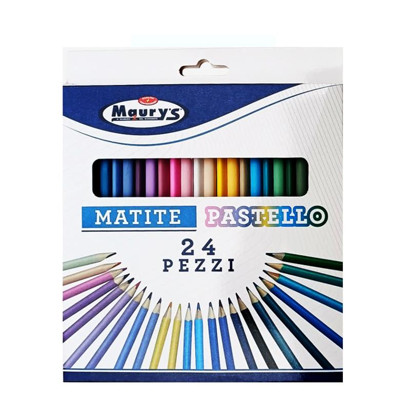MATITE PASTELLO 24 PZ PER DISEGNARE O COLORARE IDEALI PER LA SCUOLA ADATTO PER OGNI ETÀ