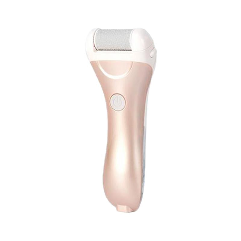 RIMUOVI CALLI 2 VELOCITÀ 3 TESTINE DI RICAMBIO 1 PETTINE PER PULIZIA INCLUSI E CAVO PER RICARICA COLORE PINK GOLD 16HX11 CM OKX