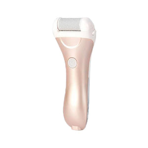 RIMUOVI CALLI 2 VELOCITÀ 3 TESTINE DI RICAMBIO 1 PETTINE PER PULIZIA INCLUSI E CAVO PER RICARICA COLORE PINK GOLD 16HX11 CM OKX