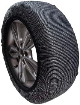 CALZE DA NEVE 2 PZ OMOLOGATE TAGLIA M ANTISLITTAMENTO ADATTE A TUTTI I VEICOLI NON DANNEGGIA I CERCHI RIUTILIZZABILI E LAVABILI IN TESSUTO