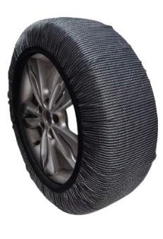 CALZE DA NEVE 2 PZ OMOLOGATE TAGLIA L ANTISLITTAMENTO ADATTE A TUTTI I VEICOLI NON DANNEGGIA I CERCHI RIUTILIZZABILI E LAVABILI IN TESSUTO