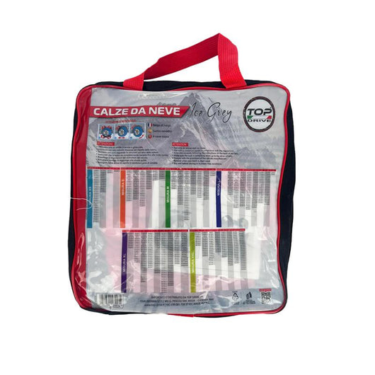 CALZE DA NEVE 2 PZ OMOLOGATE TAGLIA XL ANTISLITTAMENTO ADATTE A TUTTI I VEICOLI NON DANNEGGIA I CERCHI RIUTILIZZABILI E LAVABILI IN TESSUTO