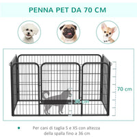 RECINTO MODULARE PER ANIMALI DOMESTICI 125 X 80 X 70CM