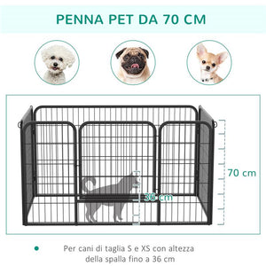 RECINTO MODULARE PER ANIMALI DOMESTICI 125 X 80 X 70CM