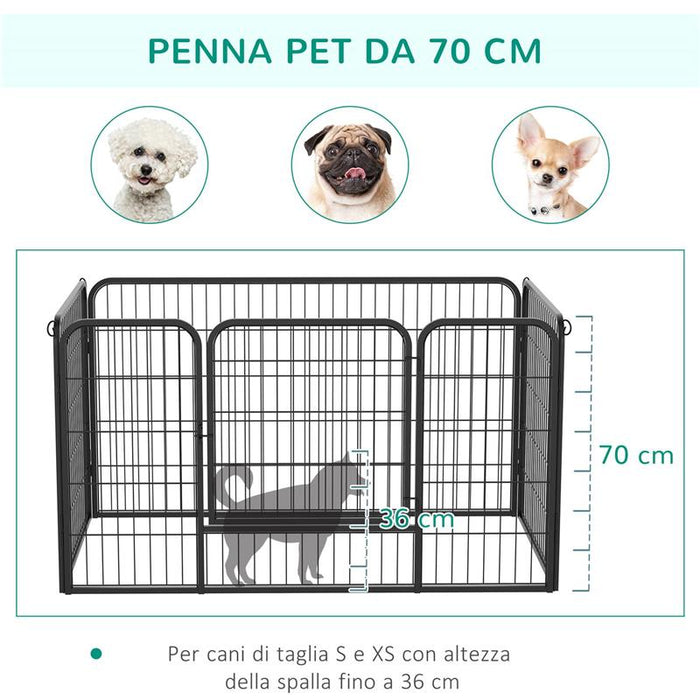 RECINTO MODULARE PER ANIMALI DOMESTICI 125 X 80 X 70CM