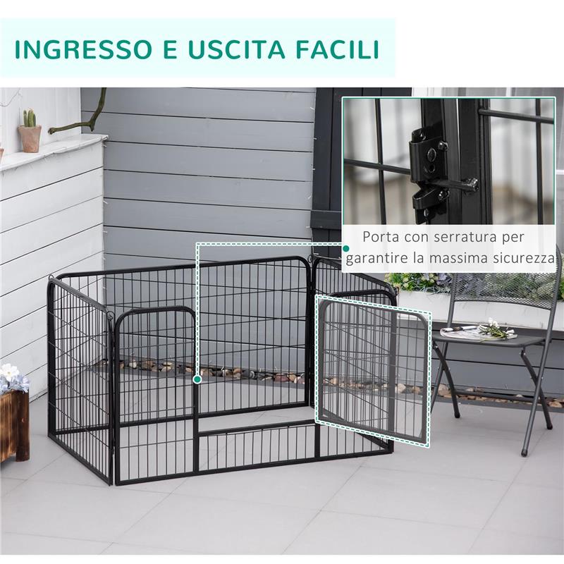 RECINTO MODULARE PER ANIMALI DOMESTICI 125 X 80 X 70CM