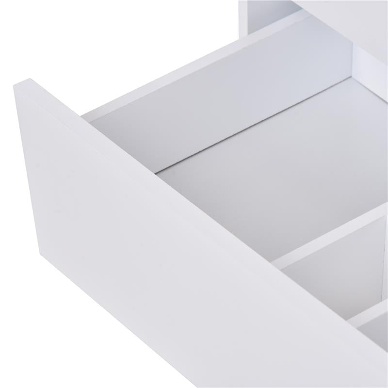 MOBILETTO SOTTOLAVABO E COPRICOLONNA  PER IL BAGNO 67X36X52 CM IN LEGNO BIANCO